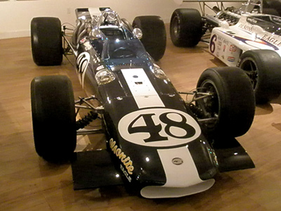 AAR's 1968 Eagle in Dan Gurney's livery, seen here in the AAR museum. Copyright Ian Blackwell 2018. Used with permission. AAR's 1968 Eagle in Dan Gurney's livery, seen here in the AAR museum. Copyright Ian Blackwell 2018. Used with permission.