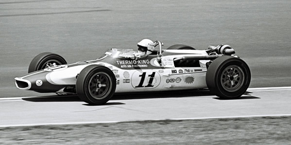 The #11 Thermo King Gerhardt at the Indianapolis Motor Speedway in 1969. Part of the Dave Friedman collection. Licenced by The Henry Ford under Creative Commons licence Attribution-NonCommercial-NoDerivs 2.0 Generic. Original image has been cropped. The #11 Thermo King Gerhardt at the Indianapolis Motor Speedway in 1969. Part of the Dave Friedman collection. Licenced by The Henry Ford under Creative Commons licence Attribution-NonCommercial-NoDerivs 2.0 Generic. Original image has been cropped.