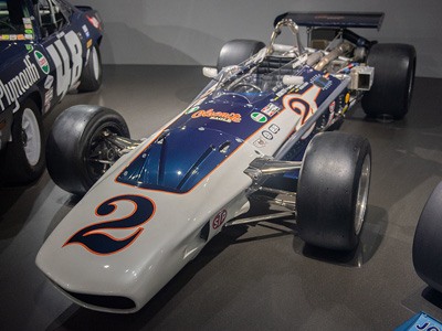 Gary Schroeder's beautifully restored 1971 Eagle at the Peterson Automotive Museum in September 2017. Copyright Paul Gibson 2020. Used with permission. Gary Schroeder's beautifully restored 1971 Eagle at the Peterson Automotive Museum in September 2017. Copyright Paul Gibson 2020. Used with permission.