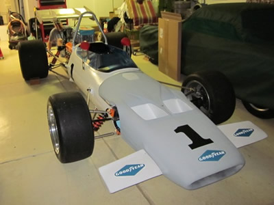 Tim Arnett's McLaren M10A nearing the end of its restoration in November 2016. Copyright Tim Arnett 2016. Used with permission. Tim Arnett's McLaren M10A nearing the end of its restoration in November 2016. Copyright Tim Arnett 2016. Used with permission.